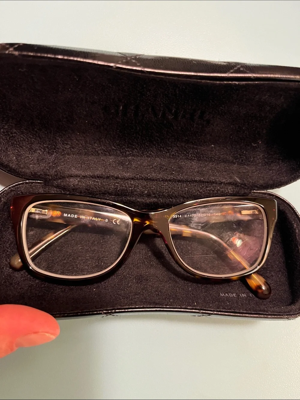 Chanel Made in Italy 3314 Eyeglasses color:1172 Havana/tortoise- great condition